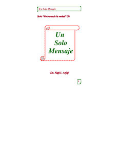 تحميل كتاب UN SOLO MENSAJE PDF للمؤلف NAJI IBRAHIM AL ARFAJ مجانا