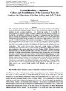 كتاب VARIANT READINGS COMPANION CODICES AND ESTABLISHMENT OF THE CANONICAL TEXT AN ANALYSIS THE OBJECTIONS OF ARTHUR JEFFERY AND A T WELCH